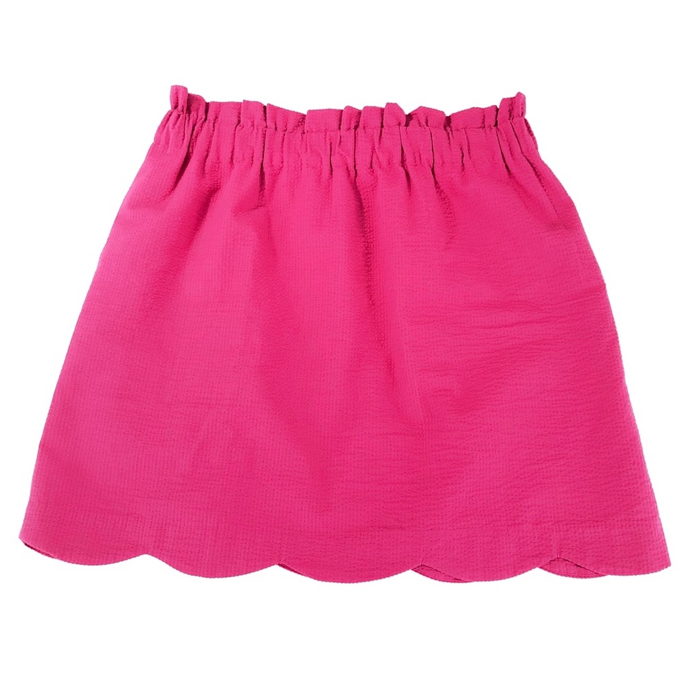 Lauren James Collection Scalloped Seersucker Skirt